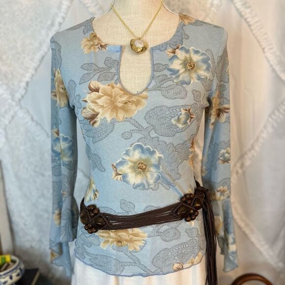 Vintage CLIO Floral Top Medium - Picture 1 of 5